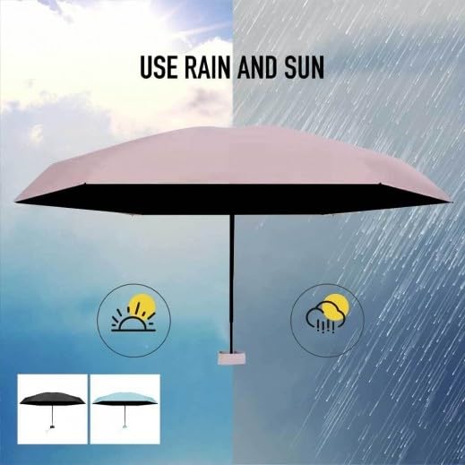 Jpwels Compact Travel Umbrella, Portable Mini Travel Sun Rain Beach Golf- Elegant Slim Design Small Pocket Umbrella for Rain, UV Protection Lightweight Umbrellas for Girls and Women