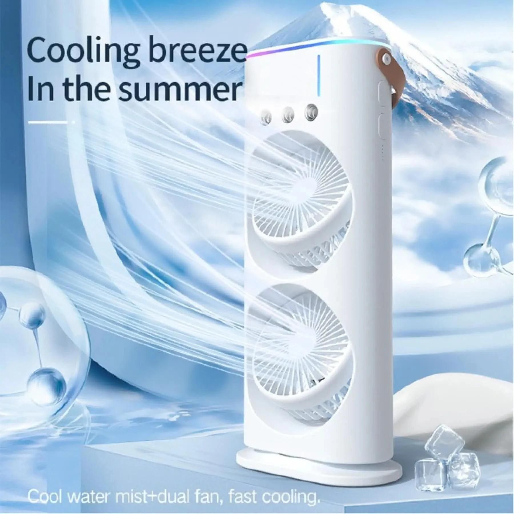 Double-Ended Spray Fan – Portable Mist Cooling Fan