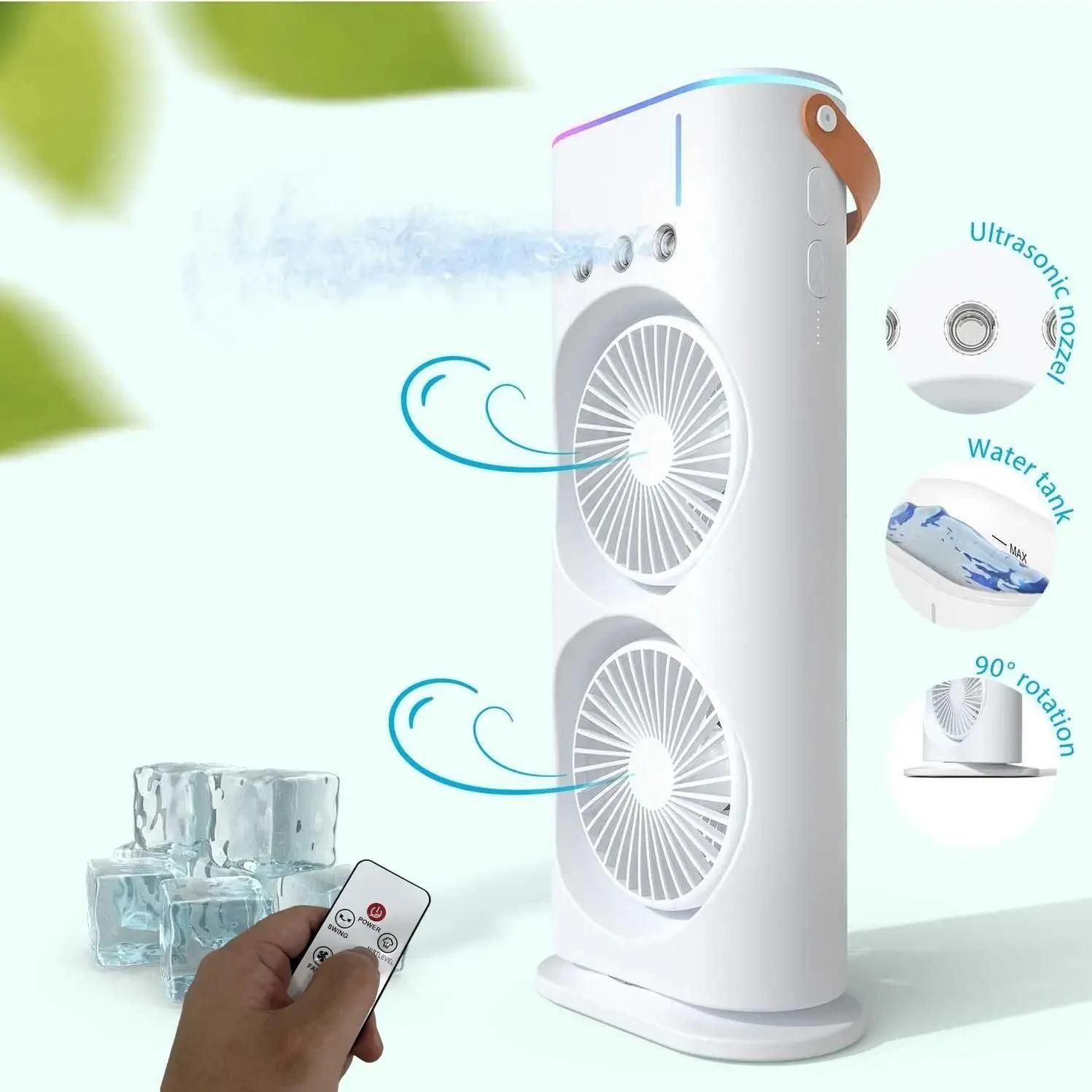Double-Ended Spray Fan – Portable Mist Cooling Fan