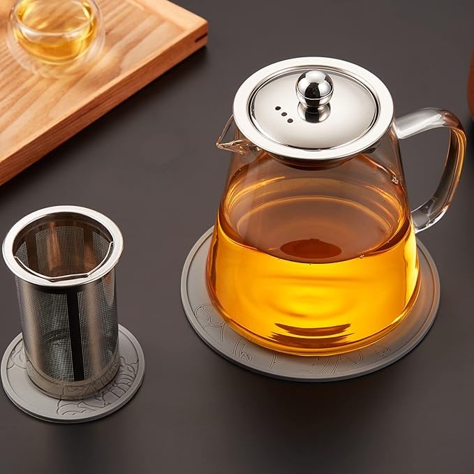 Elegant Borosilicate Glass Teapot – Pure, Stylish Brewing