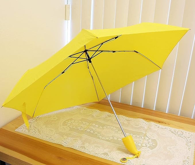 Jpwels Banana Shape Umbrella Novelty Folding Compact Anti Sun Rain solid and tough stored cute Umbrella Best Gifts for Kids & Woman