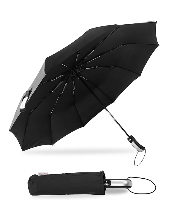 Automatic Open Close Windproof & Water-Resistant Foldable Umbrella