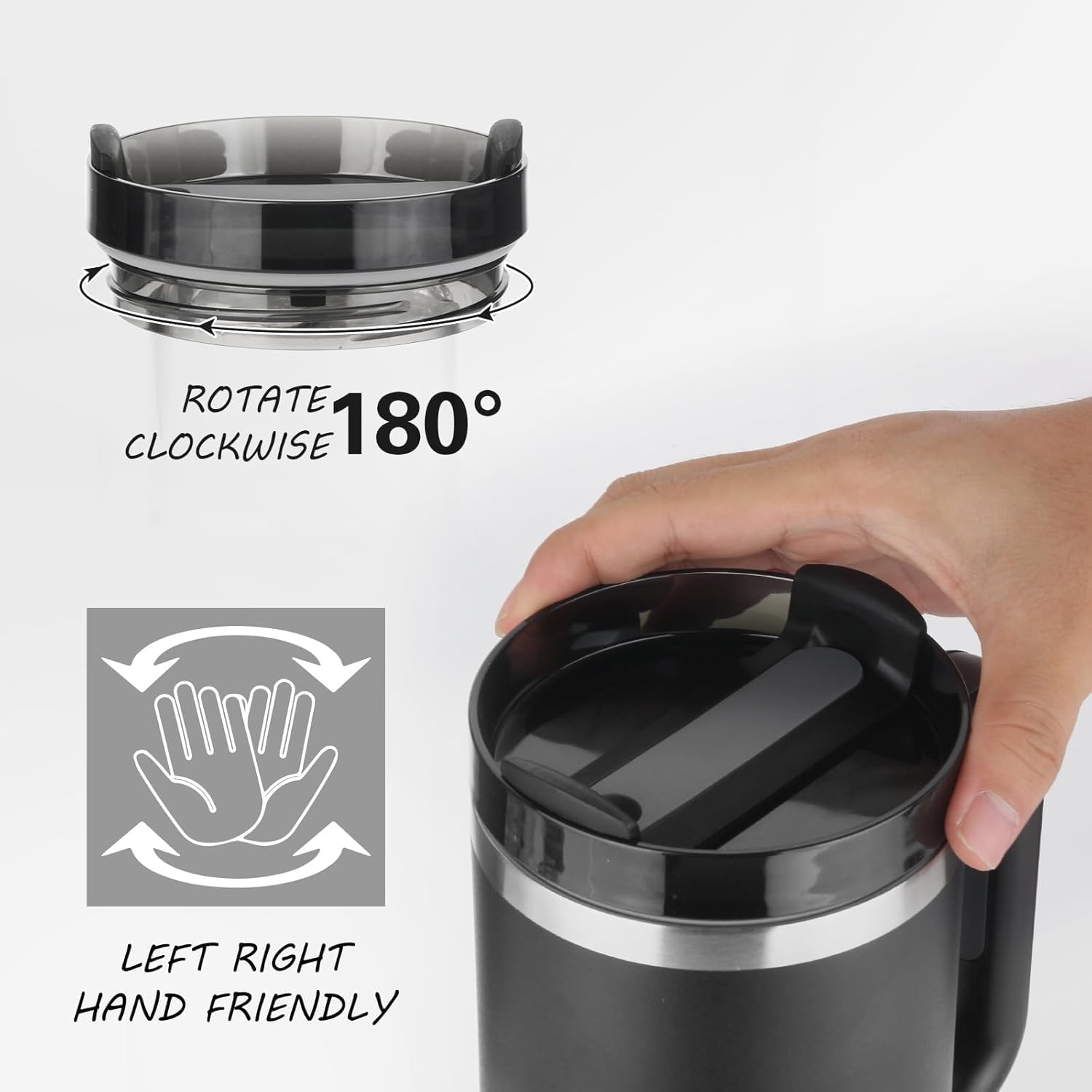 Stainless Steel Tumbler Reusable Bottle with Handle