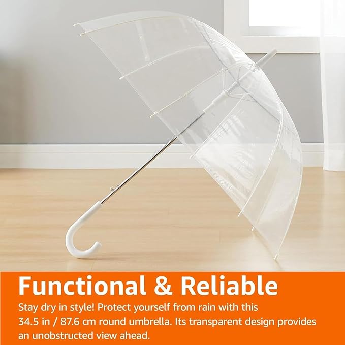 Jpwels Rainbow Travel Umbrella, Auto Open Close, Windproof, Teflon Coated (Transparent Umbrella)
