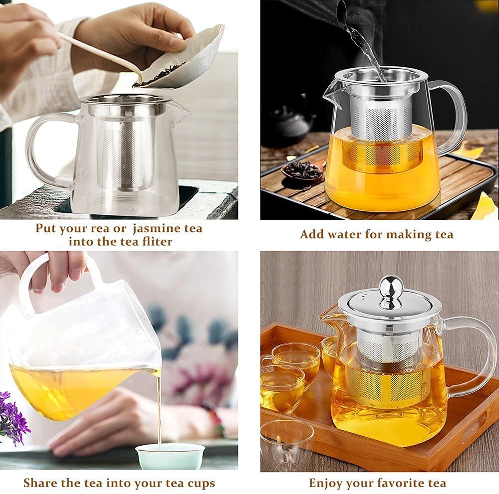 Elegant Borosilicate Glass Teapot – Pure, Stylish Brewing