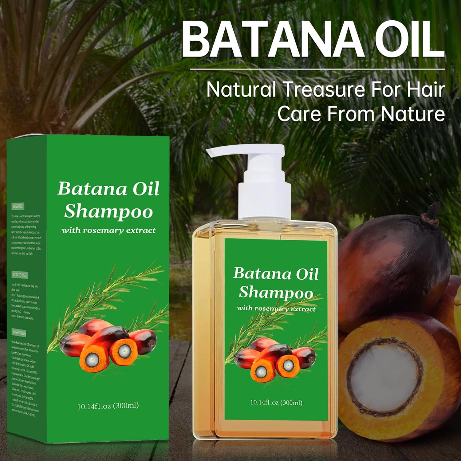 Batana Oil Shampoo – The Natural Hair Growth pack of 2