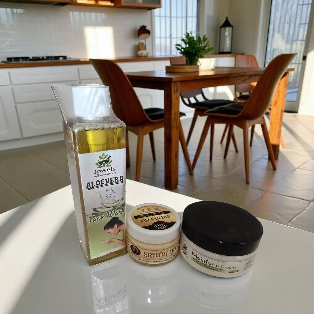 🌿 Jpwels Ayurvedic Face Glow Kit – Target Black Spots, Cleanse & Hydrate Naturally ✨