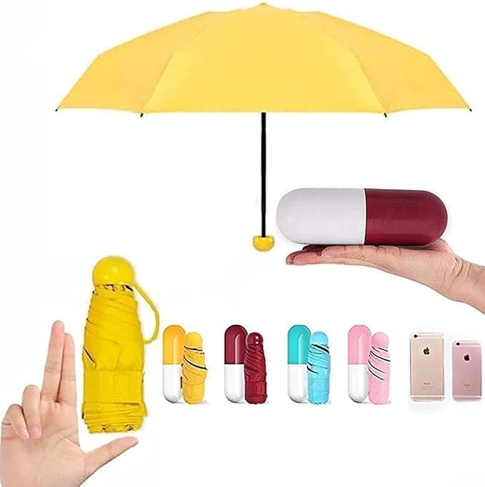 Jpwels Portable Mini Umbrella for Women Pocket Umbrella for Men Capsule Umbrella for Kids Bottle Umbrella for Sun Protection Sun Umbrella for Women Big Umbrella for Rain