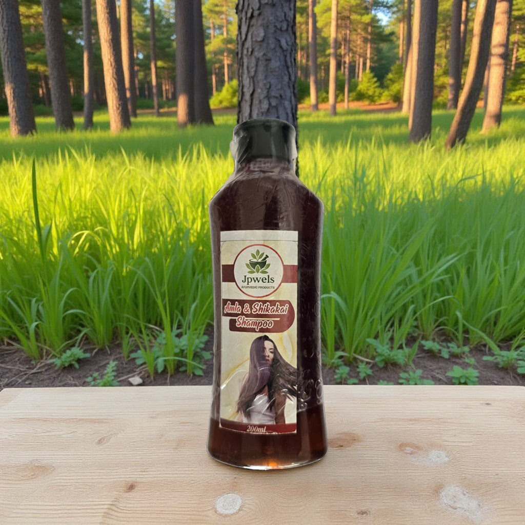 🌿 Jpwels Amla & Shikakai Shampoo – Ayurvedic Care for Strong, Shiny Hair ✨