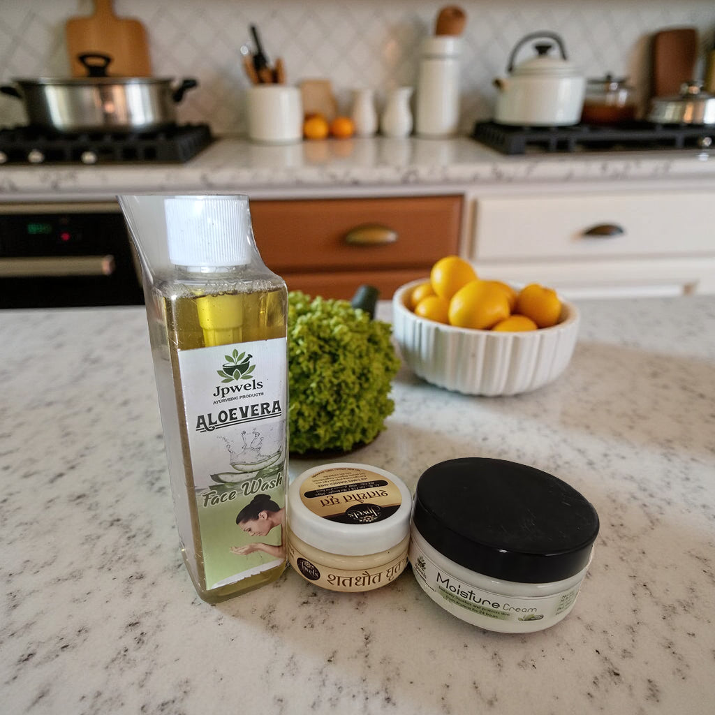 🌿 Jpwels Ayurvedic Face Glow Kit – Target Black Spots, Cleanse & Hydrate Naturally ✨