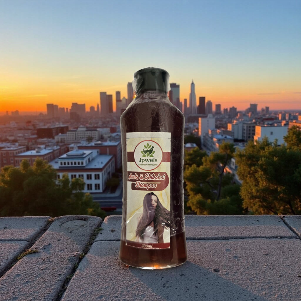 🌿 Jpwels Amla & Shikakai Shampoo – Ayurvedic Care for Strong, Shiny Hair ✨