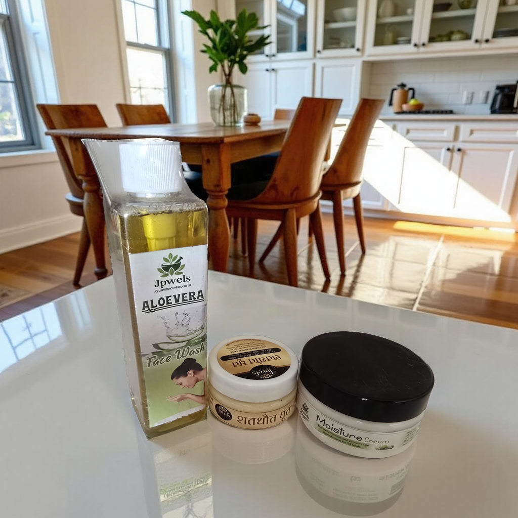 🌿 Jpwels Ayurvedic Face Glow Kit – Target Black Spots, Cleanse & Hydrate Naturally ✨